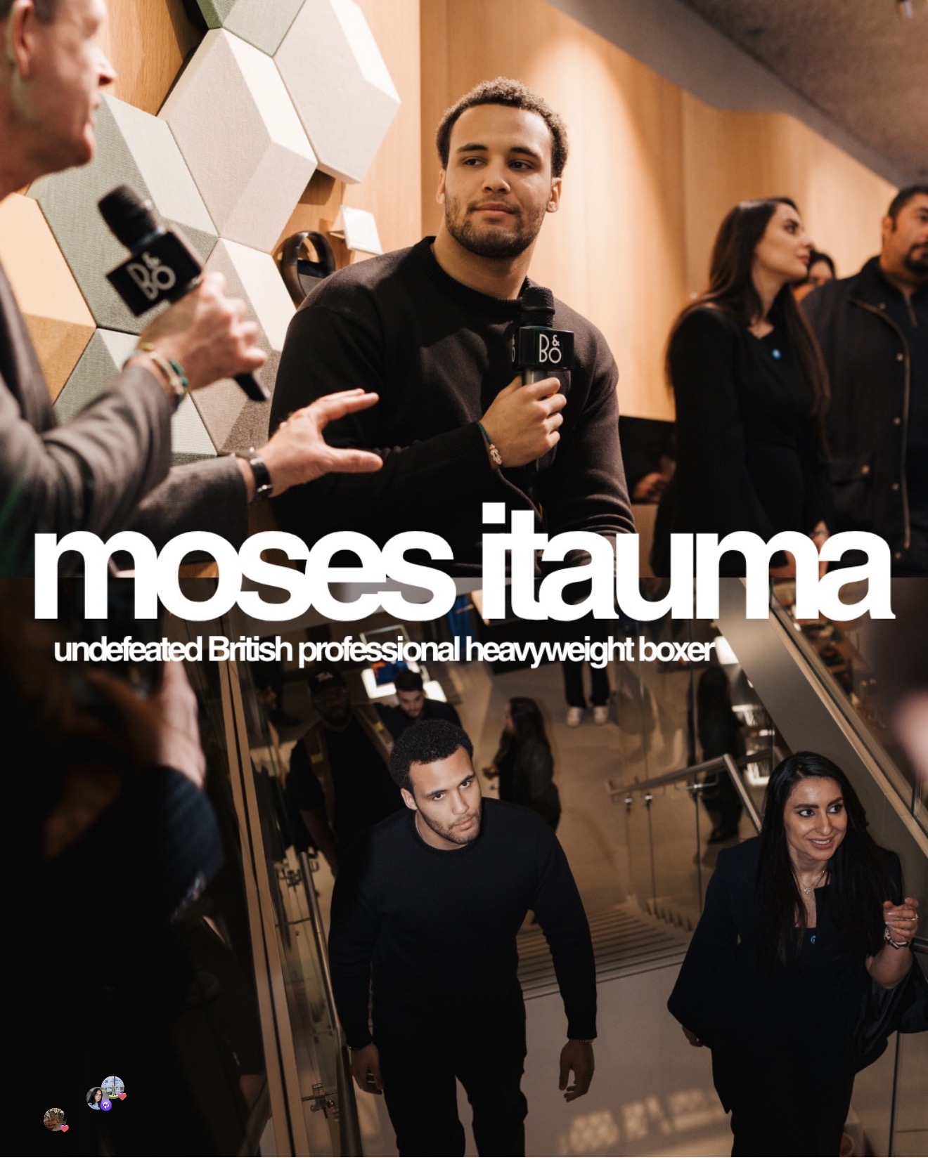 Moses Itauma portrait at B&O launch